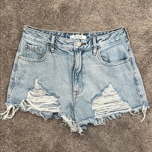 PacSun Light Blue Distressed Jean Shorts